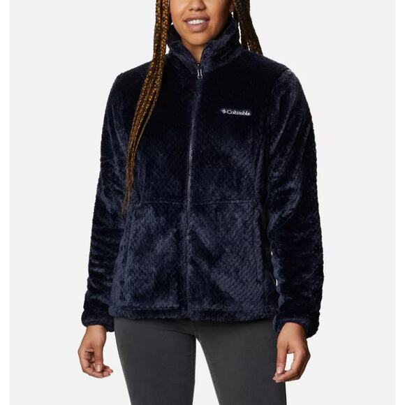 Columbia Bugaboo™ II Black Fuzzy Fleece Interchange Zip Up Jacket Women's Large - Picture 1 of 14